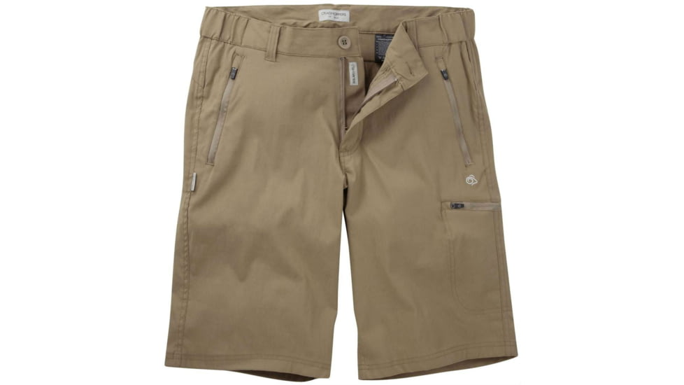 Kiwi Pro Stretch Active Long Short - Mens-Taupe-40 Waist