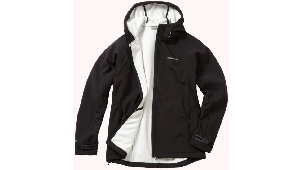 Crag Hoppers Lena Hooded Jacket - Women's -Black/Sea Salt-Large