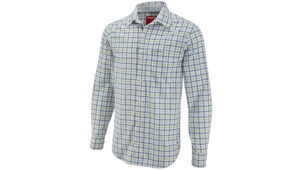 Crag Hoppers Miguel Long Sleeve Shirt - Men's-Faded Indigo-Small