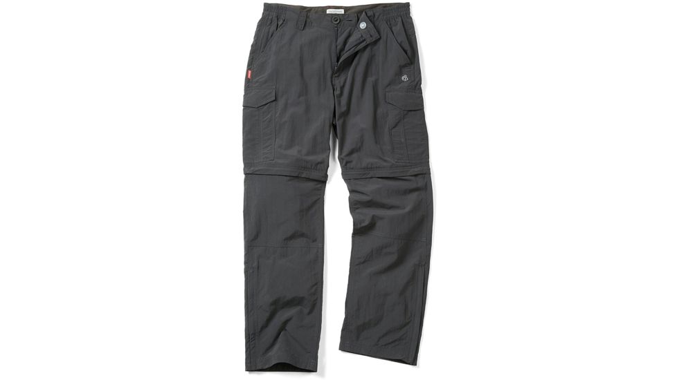 Crag Hoppers Nat Geo Nosilife Convertible Trouser - Men's-Black Pepper-34 Waist-Regular Inseam