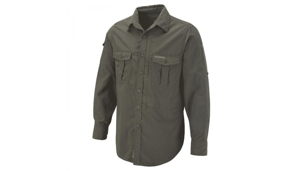 Nat Geo Nosilife Long Sleeve Shirt - Mens-Dark Khaki-X-Large