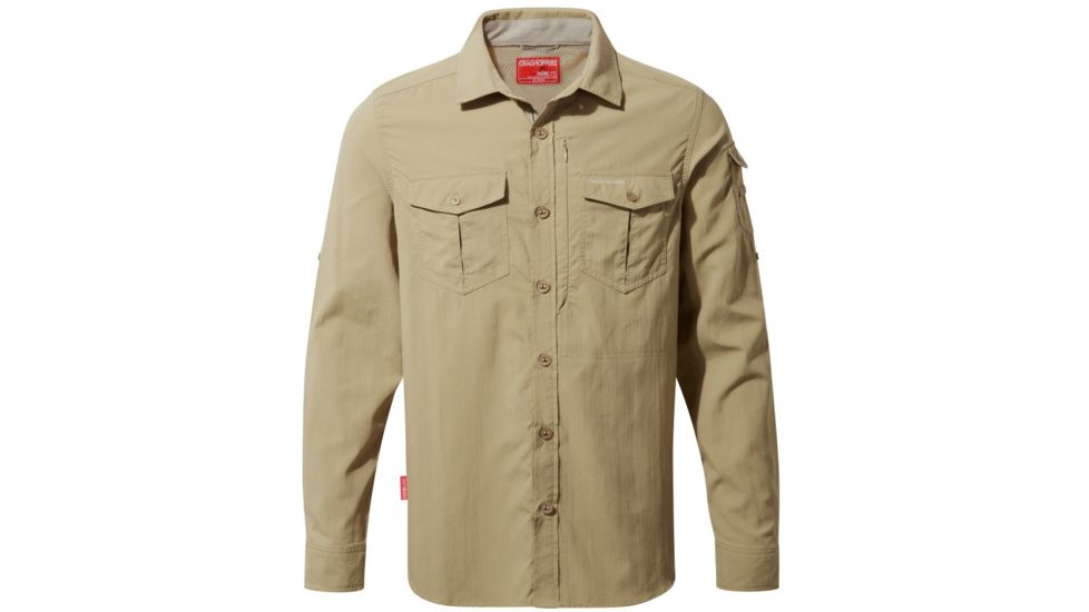 Crag Hoppers Nosilife Adventure Long Sleeve Shirt - Men's-Camel-Small