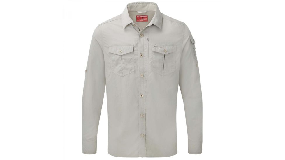 Crag Hoppers Nosilife Adventure Long Sleeve Shirt - Men's-Parchment-X-Large