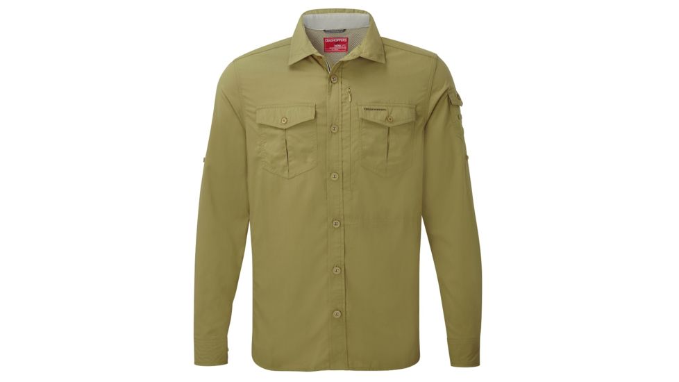 Nosilife Adventure Long Sleeve Shirt - Mens-Light Olive-Small