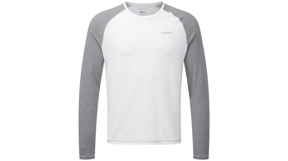 Crag Hoppers Nosilife Bayame Long Sleeve T-Shirt - Men's -Quarry Grey Marl-XX-Large