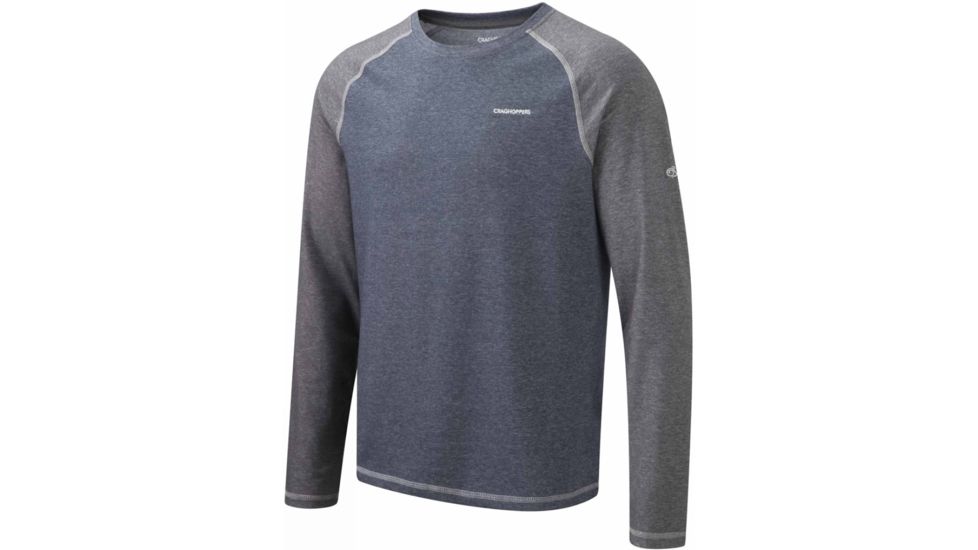 Crag Hoppers Nosilife Bayame Long Sleeve T-Shirt - Men's -Windsor Blue Marl-XX-Large