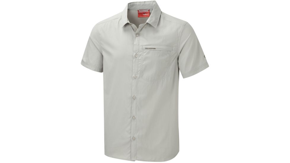 Crag Hoppers Nosilife Belay Short Sleeve Shirt - Men's -Parchment-Small