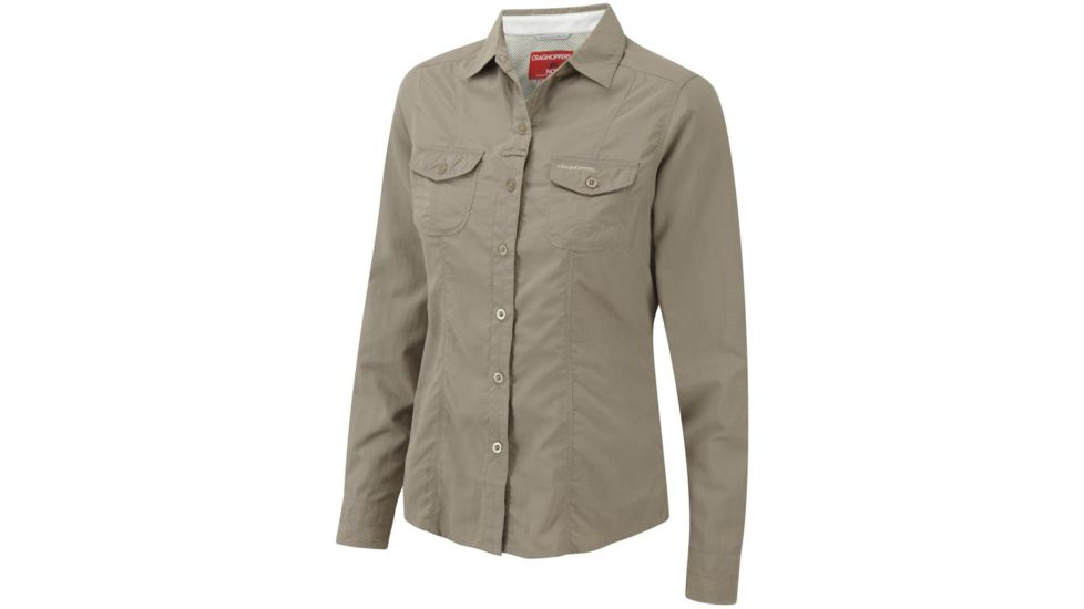 Crag Hoppers Nosilife Darla Long Sleeve Shirt - Women's -Mushroom-Small