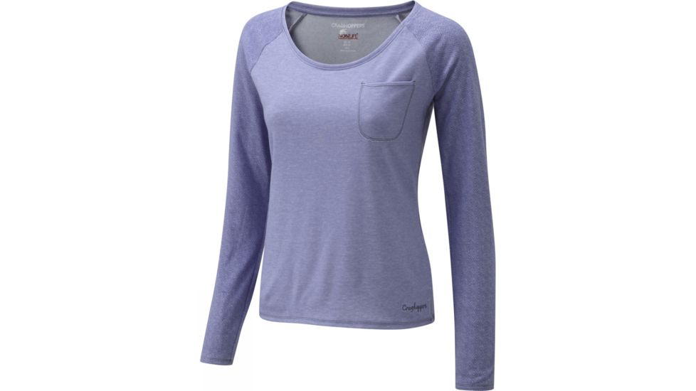 Crag Hoppers Nosilife Long Sleeve Base T-Shirt - Women's -Ashen Mist-Medium