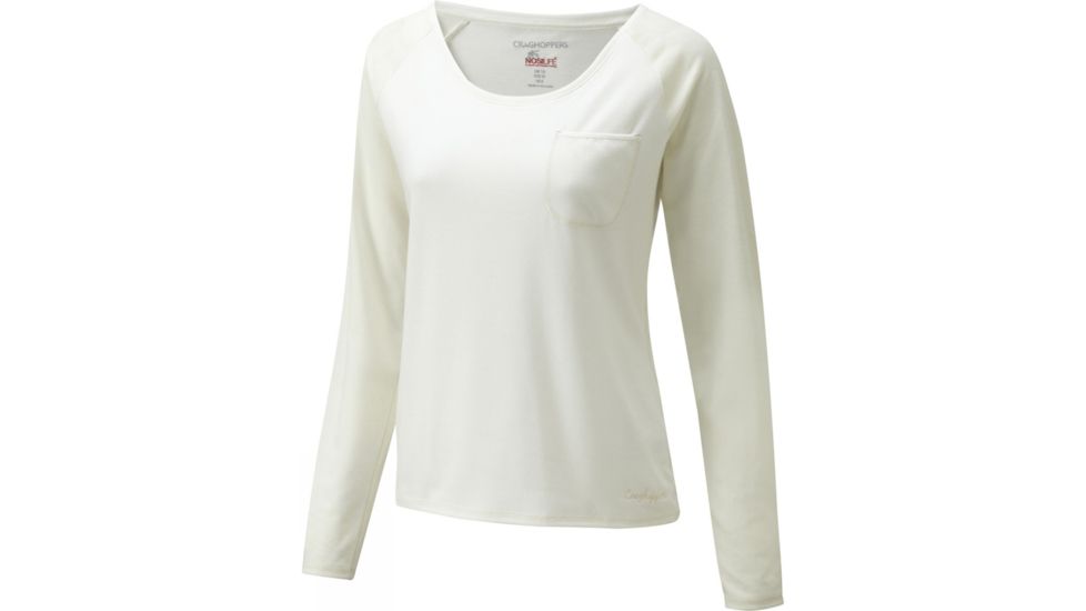 Crag Hoppers Nosilife Long Sleeve Base T-Shirt - Women's -Sea Salt-Small