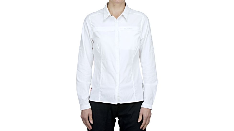 Crag Hoppers NosiLife Pro Long Sleeved Shirt - Women's-White-Small