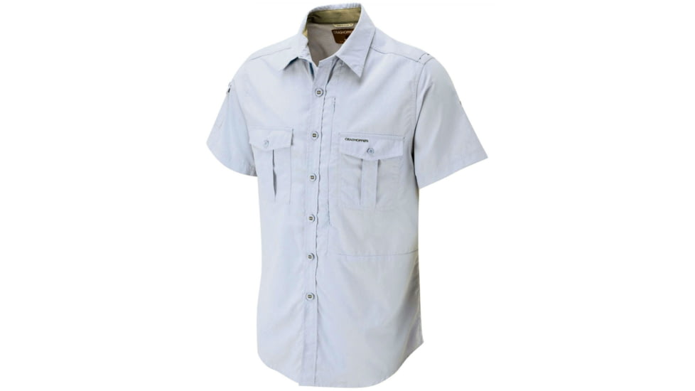 Crag Hoppers NosiLife Short Sleeve Shirt - Men's-Maya Blue-Medium