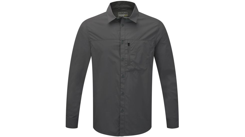Crag Hoppers Pro Lite Long Sleeve Shirt - Men's -Dark Lead-X-Large