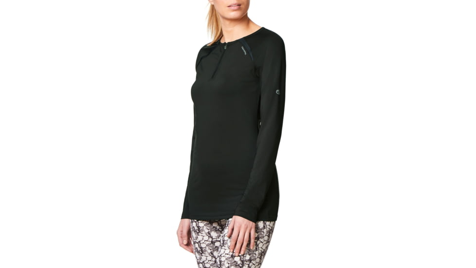 Craghoppers NL Coast Long Sleeve Top, Charcoal, 4, CWT1204-82108L