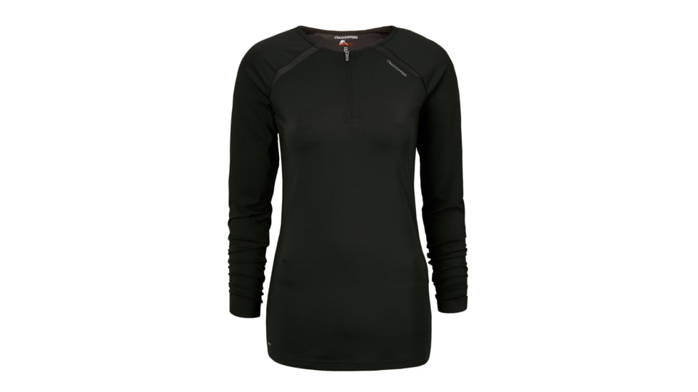Craghoppers NL Coast Long Sleeve Top, Charcoal, 4, CWT1204-82108L