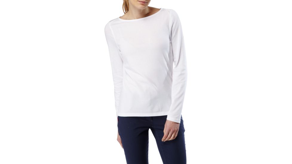 Craghoppers NL Erin Long Sleeve Top, Optic White, 4, CWT1226-3ER08L