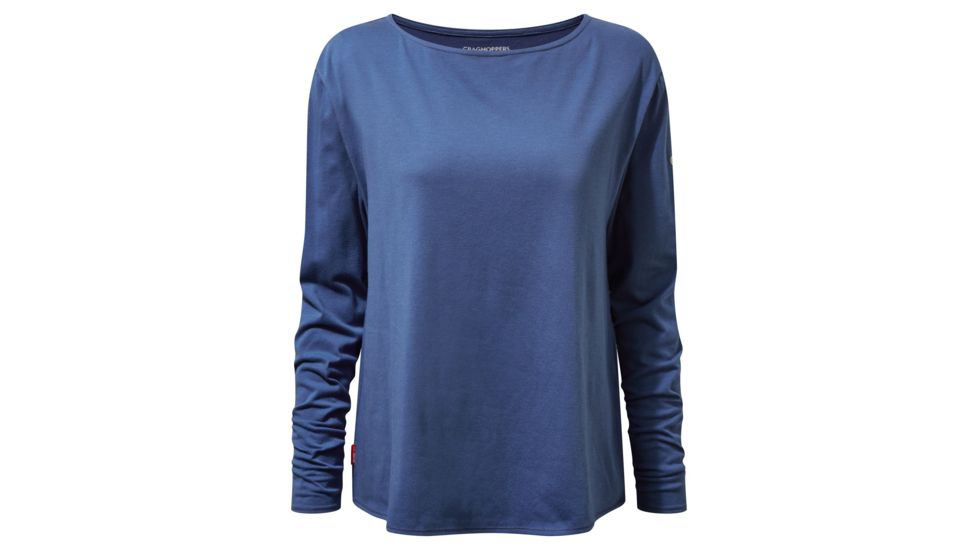 Craghoppers NL Erin Long Sleeve Top, Soft Denim, 8, CWT1226-39I12L