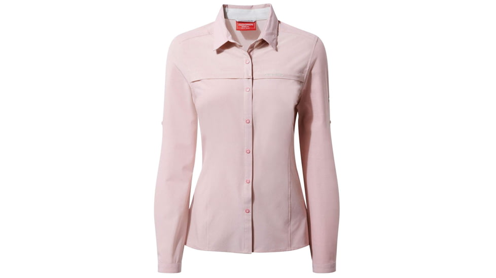 Craghoppers NLife Pro Long Sleeve Shirt, Blsm Pnk Prt, 16, CWS423-44Y20L