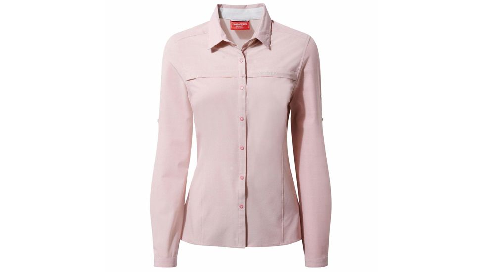 Craghoppers NLife Pro Long Sleeve Shirt, Blsm Pnk Prt, 8, CWS423-44Y12L