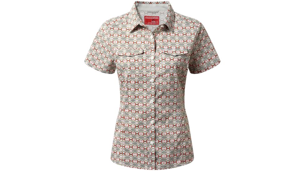 Craghoppers Nosilife Adventure Short-Sleeved Shirt - Women's-Soft Khaki Combo-6