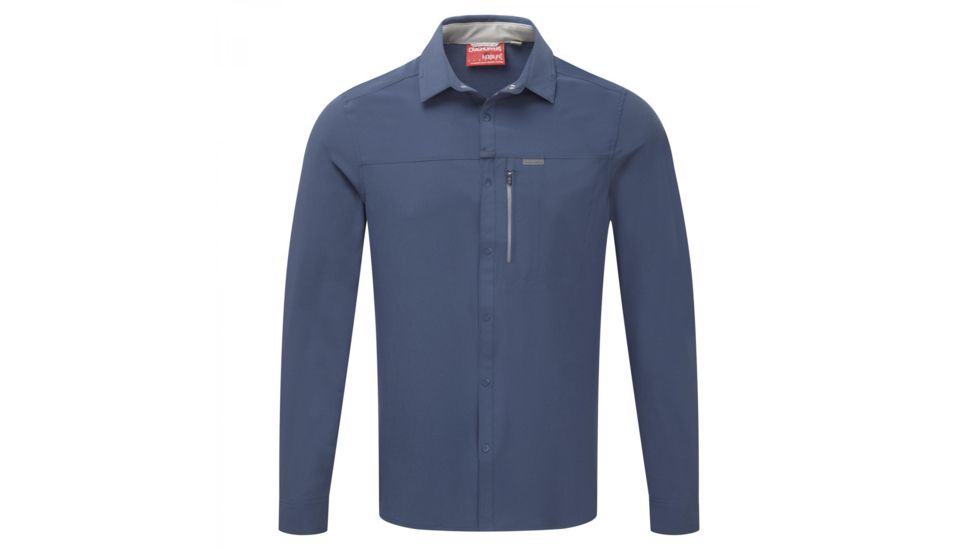 Craghoppers NosiLife Pro Long Sleeve Shirt - Mens-Faded Indigo-Large