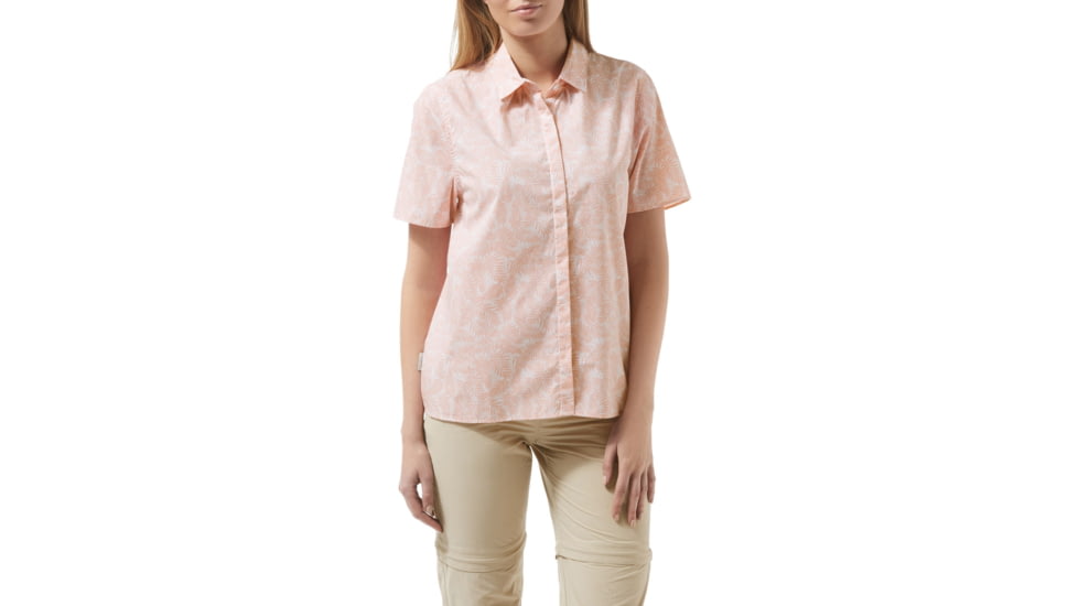 Craghoppers Silla Short Sleeve Shirt, Blsm Pnk Prt, 6, CWS476-44Y10L