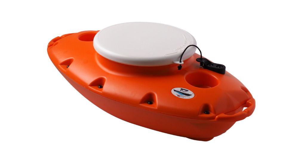 CreekKooler Pup 15 Quart Floating Towable Cooler, Orange 1113761