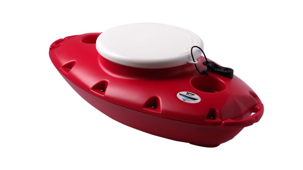 CreekKooler Pup 15 Quart Floating Towable Cooler, Red 1113762