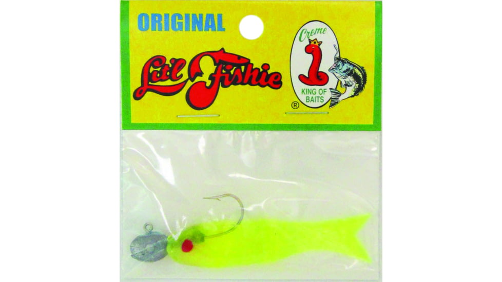 Creme Lures 0 Lit'l Fishie Minnow Minnow, 1, 0.5in, Chartreuse, 2599