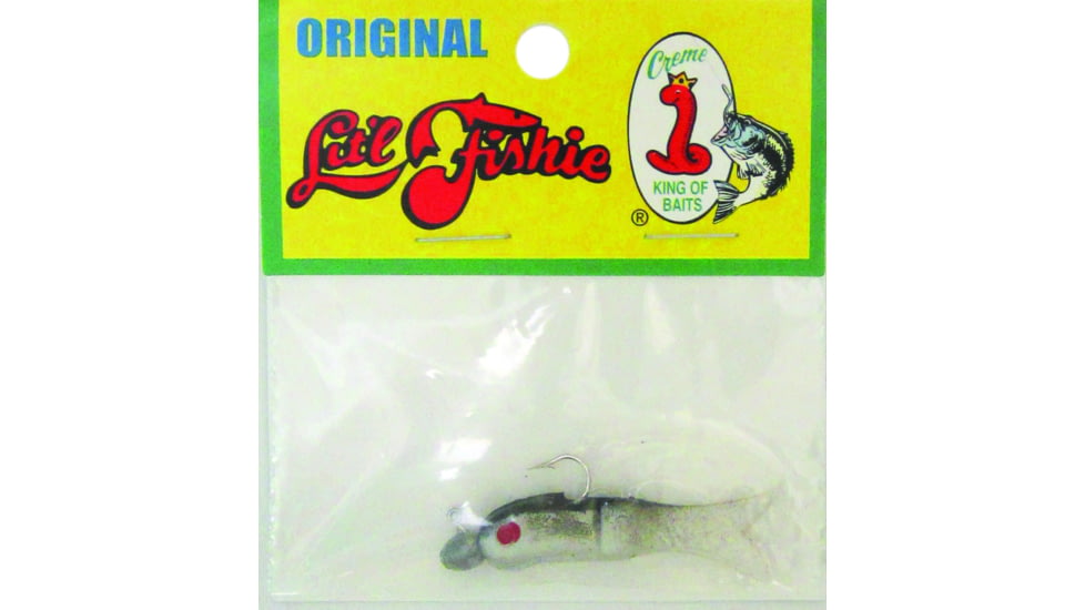 Creme Lures Lit'l Fishie Minnow Minnow, 1, 0.5in, Pearl Gray, 1291