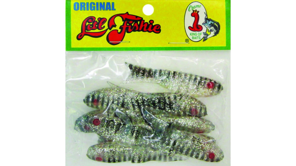 Creme Lures Lit'l Fishie Minnow Minnow, 10, 0.5in, Ghost Minnow Floating, 2002-10