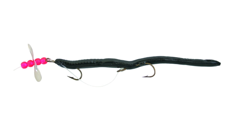 Creme Lures Midget Crawler Worm, 1, 0.5in, Black, 0403-01-1
