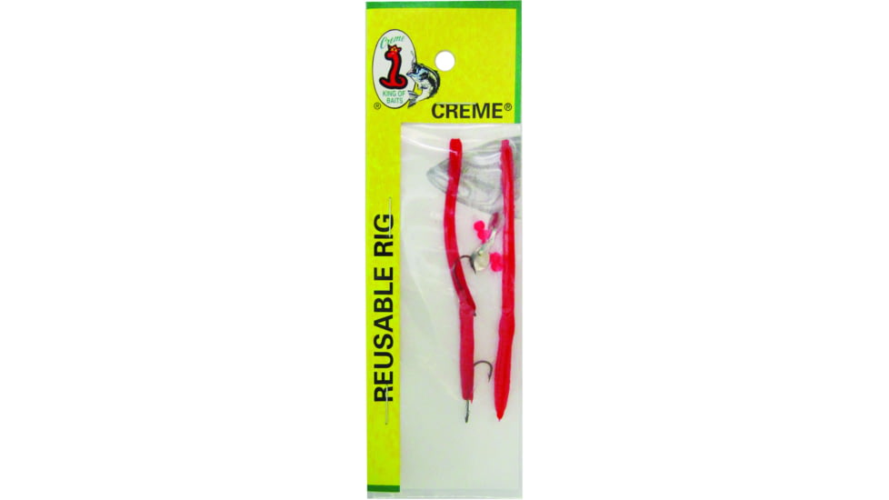 Creme Lures Midget Crawler Worm, 1, 0.5in, Red, 0402-01-1