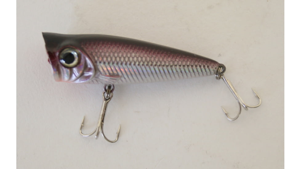 Creme Lures Ol Big Mouth Popper, Black Purple Back, 2in, 1 per Pack, PP36