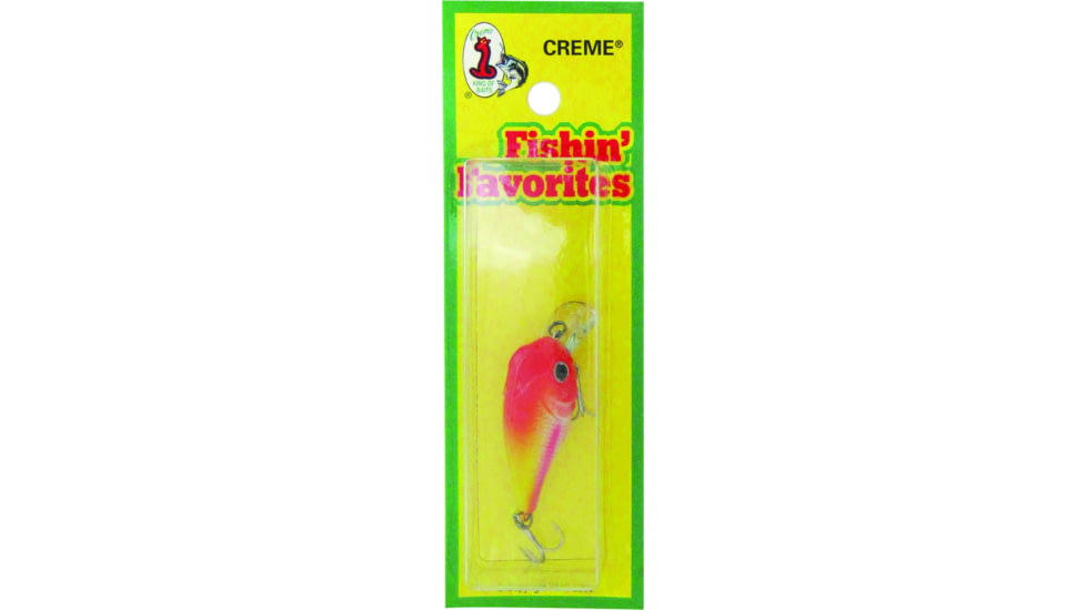 Creme Lures Pond Favorites Shallow Crankbait, Floating, Clown, 2 1/8in, 1 per Pack, CP21
