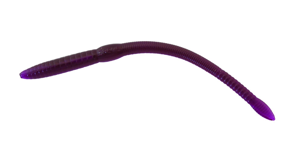 Creme Lures Scoundrel Soft Plasti Worm, 4, 6in, Purple, 0136-66-1