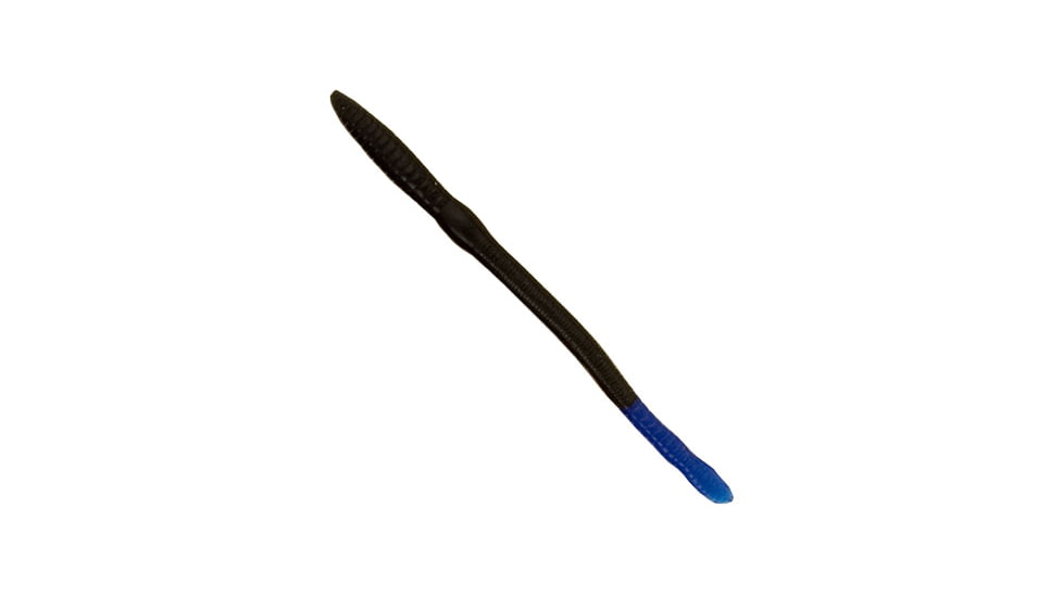 Creme Lures Scoundrel Worm, 1, 6in, Black Blue Tail, 120-99