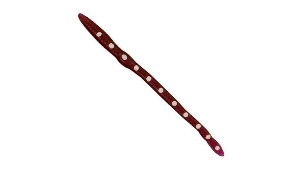 Creme Lures Scoundrel Worm, 1, 6in, Purple White Dots, 170-99