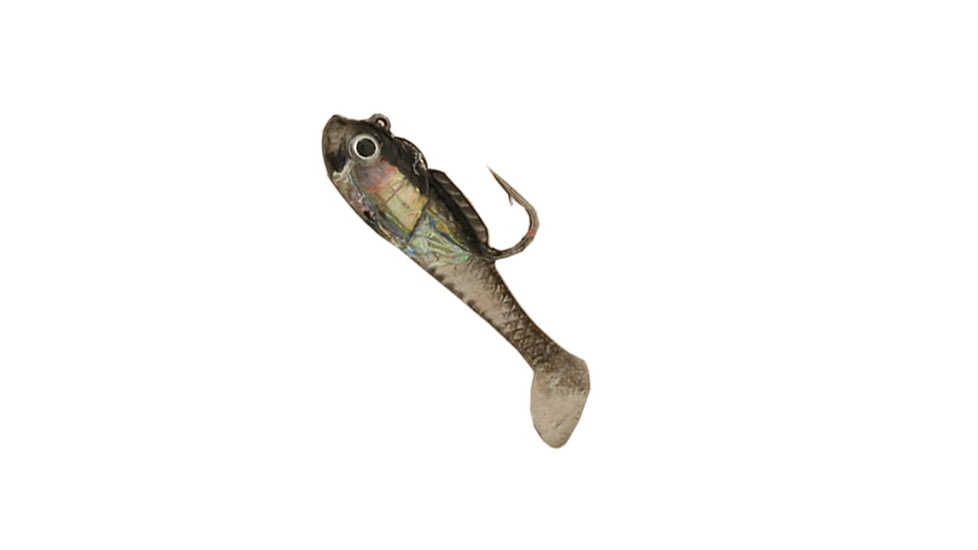 Creme Lures Spoiler Shad Bait w/Spiner Shad, 1, 1.5in, Black Back, SSB101S