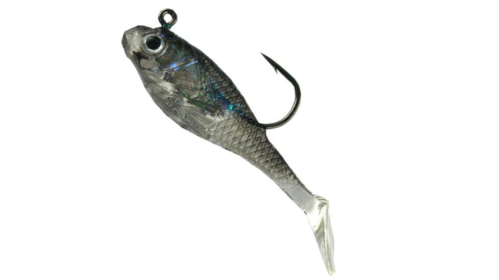Creme Lures Spoiler Shad Bait w/Spiner Shad, 1, 2in, Black Back, SSB201S