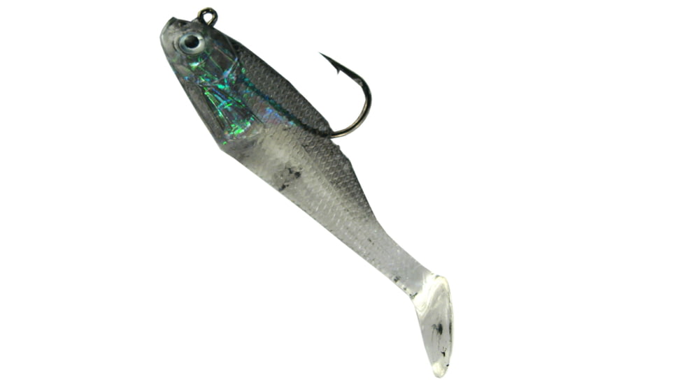 Creme Lures Spoiler Shad Bait w/Spiner Shad, 1, 3in, Black Back, SSB301S