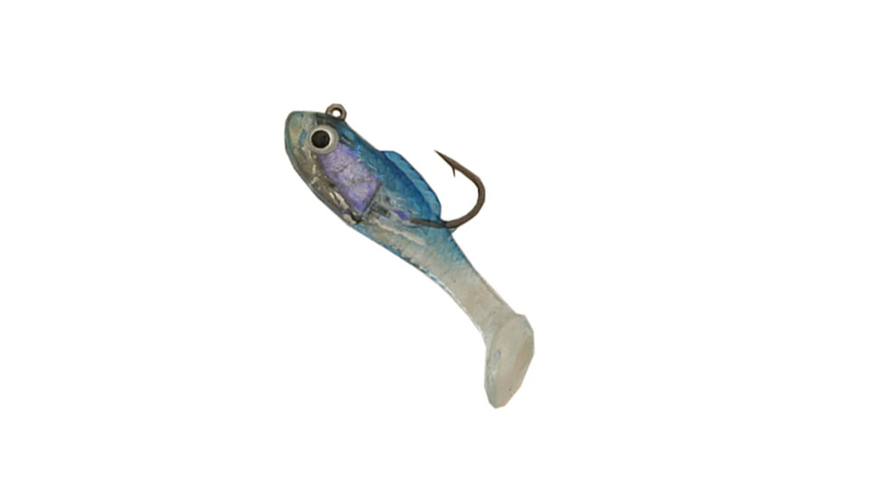Creme Lures Spoiler Shad Bait w/Spiner Shad, 1, 2in, Blue Back, SSB204S