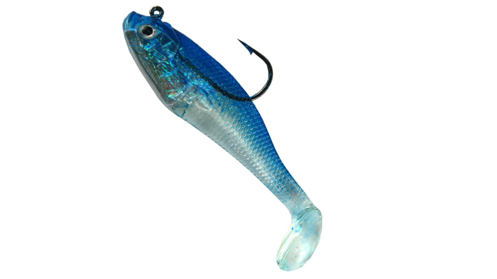 Creme Lures Spoiler Shad Bait w/Spiner Shad, 1, 3in, Blue Back, SSB304S