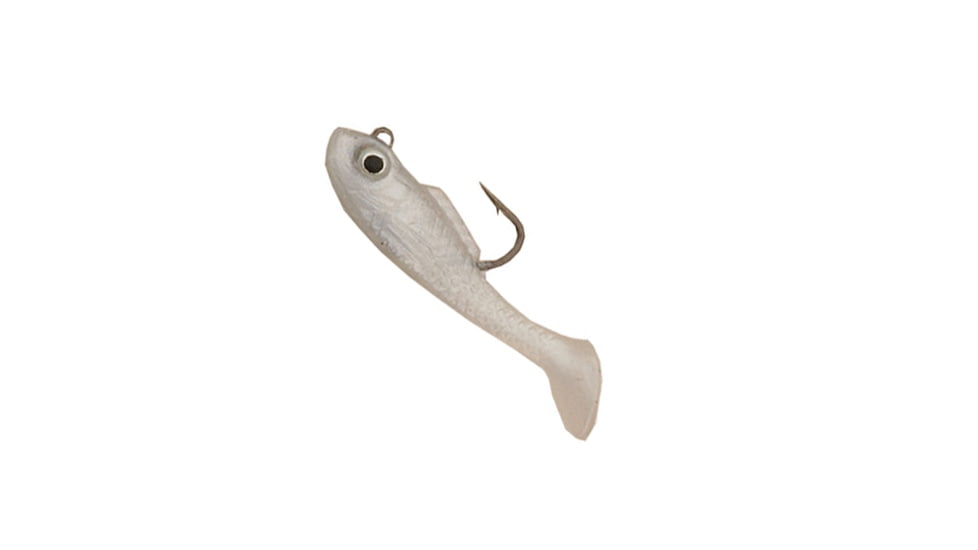 Creme Lures Spoiler Shad Bait w/Spiner Shad, 1, 1.5in, Pearl, SSB102S