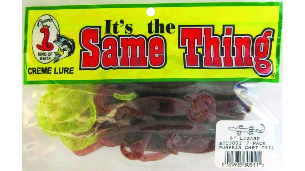 Creme Lures Stick Lizard Lizard, 7, 6in, Pumpkin Chartreusse, STC3051