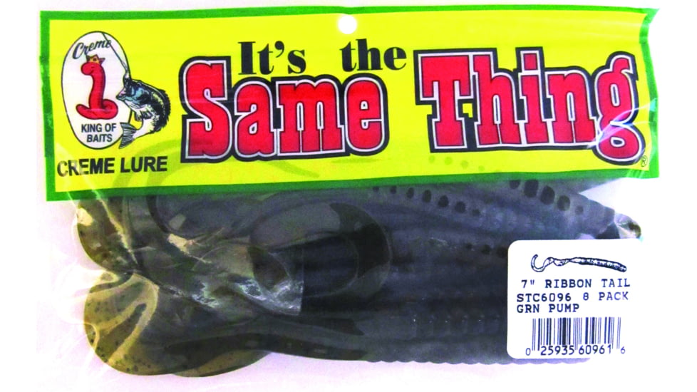 Creme Lures Stick Worm Worm, 8, 7in, Green Pumpkin, STC6096
