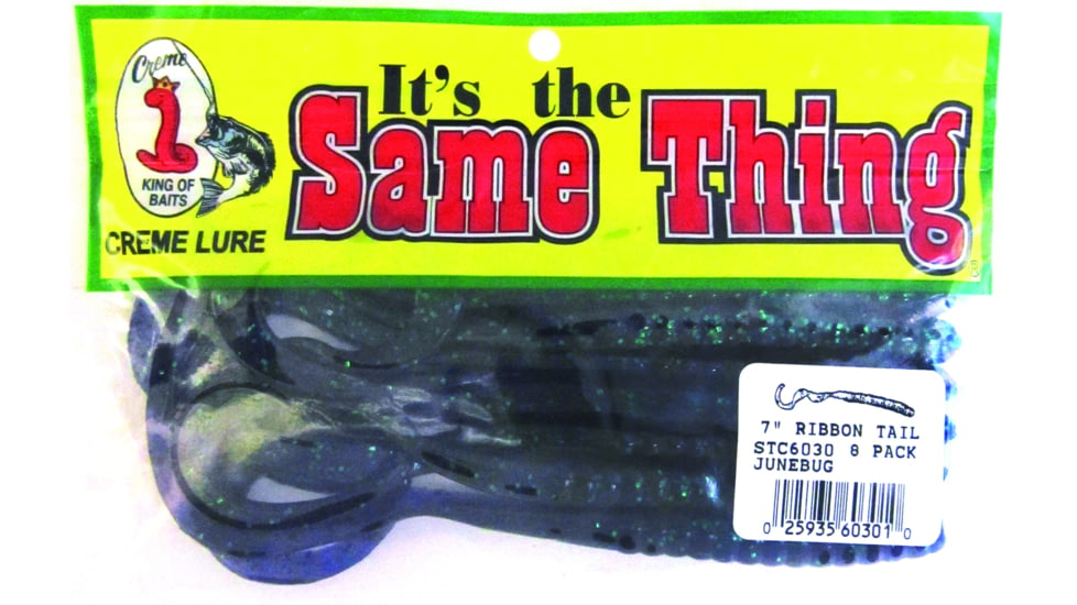 Creme Lures Stick Worm Worm, 8, 7in, Junebug, STC6030