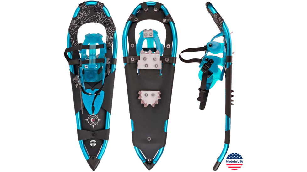 Crescent Moon Sawtooth 27 Snowshoes, Teal, 760626