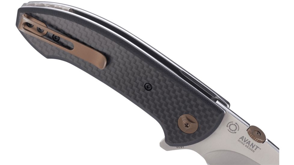 CRKT Avant Folding Knife w/Locking Liner, 3.175in 8Cr14MoV Steel Blade, Black Weaved Carbon Fiber - 1 Layer &amp; Black G10 Handle, Black, 4620