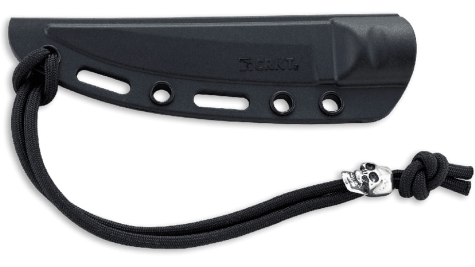 CRKT Burnley Obake - 3.64in. Blade w/ Acid Etch Pattern, Black Paracord Wrapped Handle, Sheath 2367